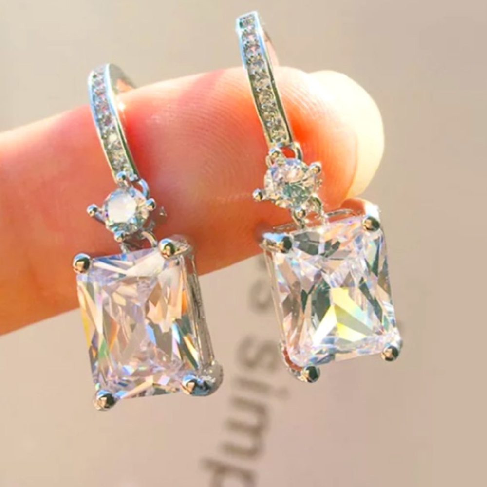 NWOT sterling silver drop earrings - Picture 4 of 6